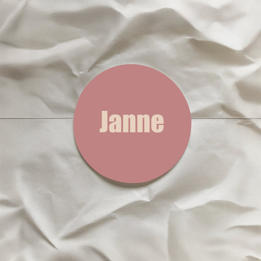Sticker rond - 3cm - Doopsuiker • vanaf 20 stuks