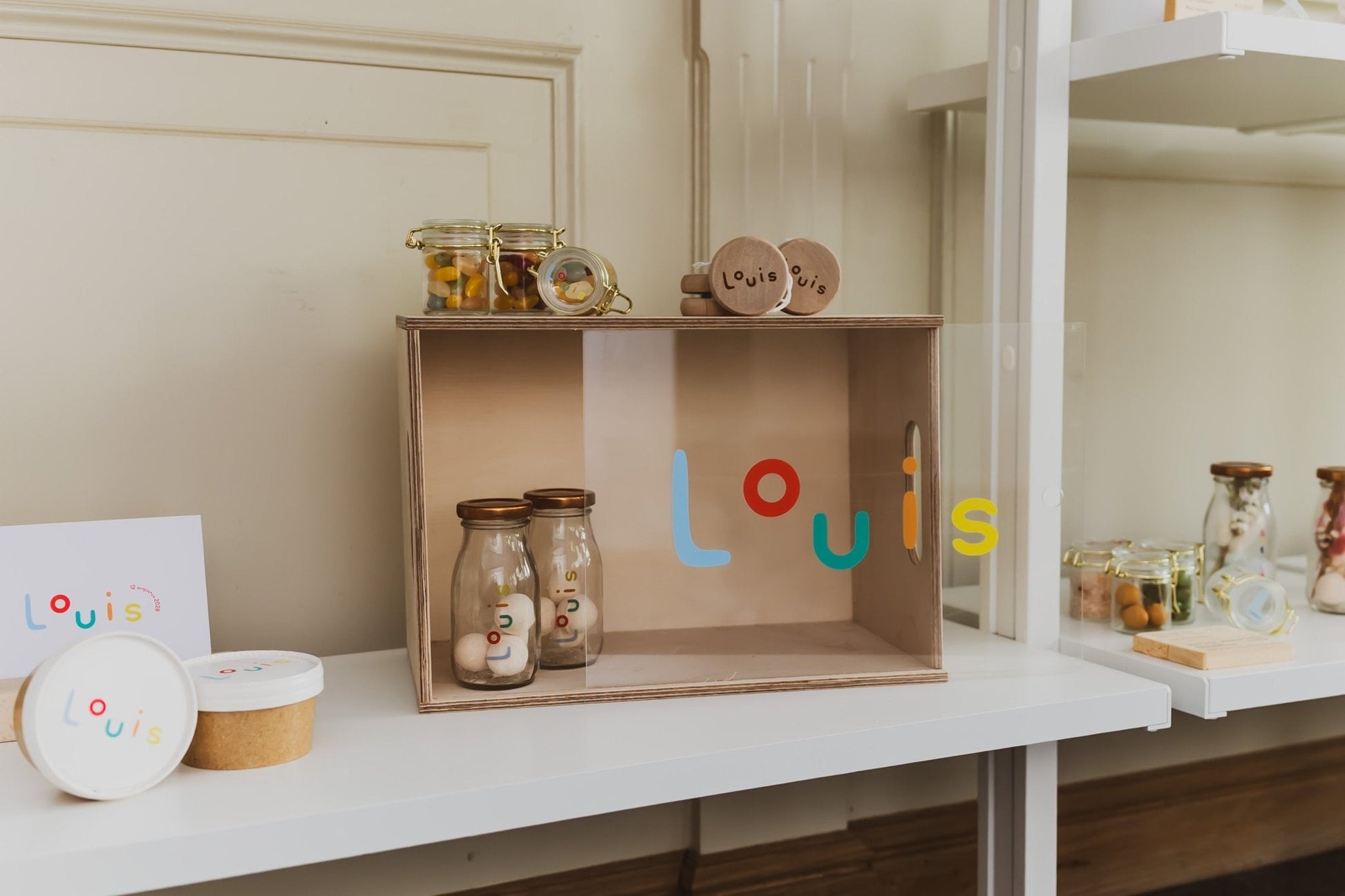 10x Glazen potje met naam - Doopsuiker - Deugeniet - Doopsuiker diy