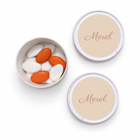 Sticker rond - 7cm - Doopsuiker • vanaf 5 stuks