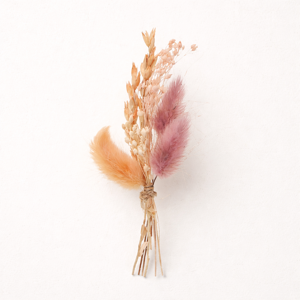 Mini droogboeketje - peach