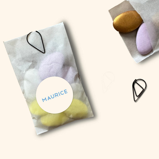 Sticker rond - 4cm - Doopsuiker • vanaf 20 stuks