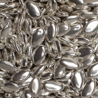 Metallic zilver suikerbonen - De Bock (195g)