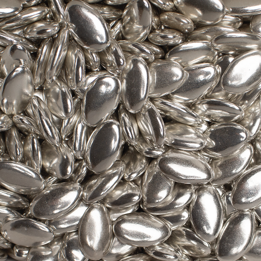 Metallic zilver suikerbonen - De Bock (195g)