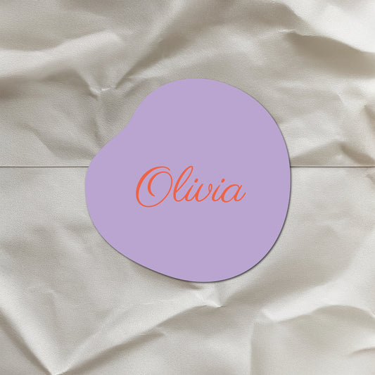 Sticker organisch - 4cm - Doopsuiker • vanaf 20 stuks