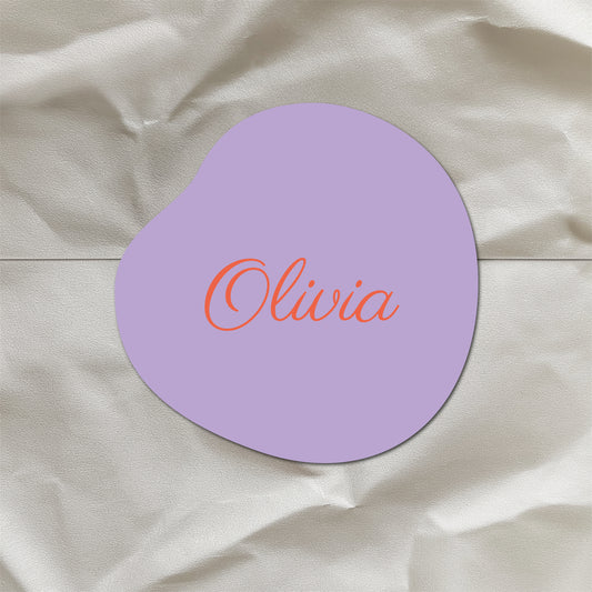 Sticker organisch - 6cm - Doopsuiker • vanaf 5 stuks