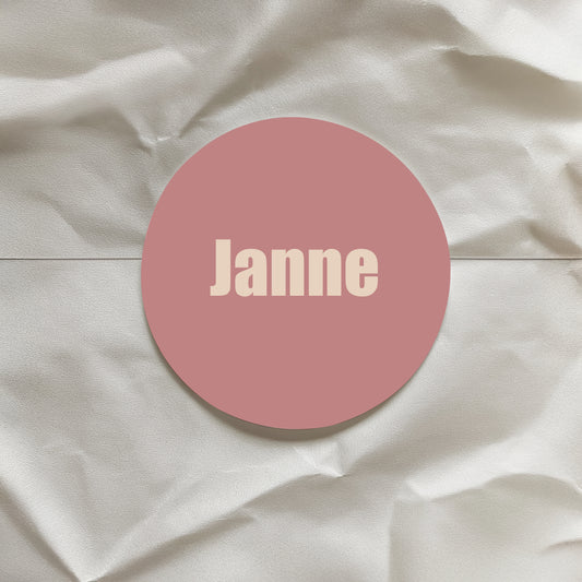Sticker rond - 4cm - Doopsuiker • vanaf 20 stuks